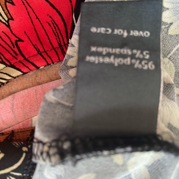 Womens The Limited Collection Floral Chintz Stretch Jersey Blouse Tunic Red - Picture 7 of 7